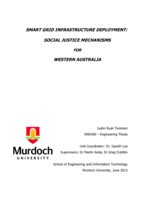 Smart grid infrastructure deployment: Social justice mechanisms for Western Australia