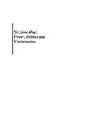 Section overview: Power, politics and victimisation