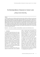 The moderating influence of enjoyment on customer loyalty