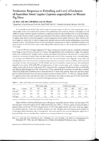 Production responses to dehulling and level of inclusion of Australian Sweet lupins (Lupinus angustifolius) in weaner pig diets