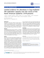Limited evidence for alterations in Gag-mediated HIV replication capacity over the course of the North American epidemic (1979-present)