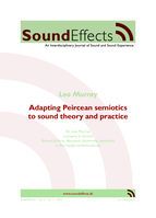 Adapting Peircean semiotics to sound theory and practice