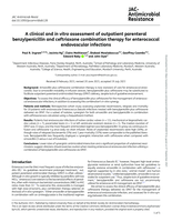 A clinical and in vitro assessment of outpatient parenteral benzylpenicillin and ceftriaxone combination therapy for enterococcal endovascular infections