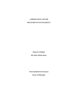Corporations and the Discourse of Sustainability