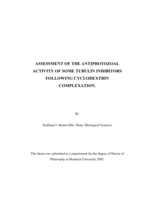 Assessment of the antiprotozoal activity of some tubulin inhibitors following cyclodextrin complexation