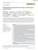 Bringing together approaches to reporting on within species genetic diversity