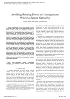 Avoiding routing holes in homogeneous wireless sensor networks