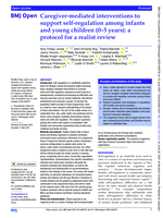 Caregiver-mediated interventions to support self-regulation among infants and young children (0–5 years): A protocol for a realist review