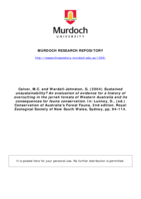 Sustained unsustainability? An evaluation of evidence for a history of overcutting in the jarrah forests of Western Australia and its consequences for fauna conservation