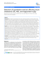 Detection of quantitative trait loci affecting serum cholesterol, LDL, HDL, and triglyceride in pigs