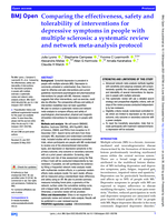 Comparing the effectiveness, safety and tolerability of interventions for depressive symptoms in people with multiple sclerosis: A systematic review and network meta-analysis protocol