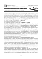 Bacteriological water testing by H2S method
