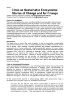 Cities as sustainable ecosystems: Stories of change and for change