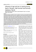 Influence of age and sex on pacing during Sprint, Olympic, Half-Ironman and Ironman triathlons: Part B