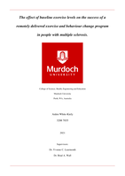 The effect of baseline exercise levels on the success of a remotely delivered exercise and behaviour change program in people with multiple sclerosis