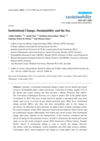 Institutional change, sustainability and the sea