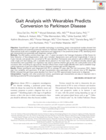 Gait analysis with wearables predicts conversion to Parkinson disease