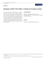 Recipients of 2021 CSSA Editor's Citation for Excellence Named