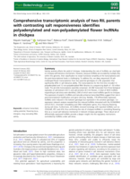 Comprehensive transcriptomic analysis of two RIL parents with contrasting salt responsiveness identifies polyadenylated and non‐polyadenylated flower lncRNAs in chickpea
