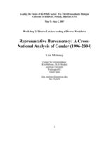 Representative bureaucracy: A cross-national analysis of gender (1996-2004)