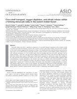 Cross-shelf transport, oxygen depletion, and nitrate release within a forming mesoscale eddy in the eastern Indian Ocean