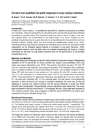 On-farm non-puddled rice yield response to crop residue retention