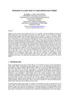 Evaluation of a solar dryer in a high altitude area of Nepal
