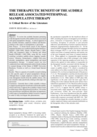 The therapeutic benefit of the audible release associated with spinal manipulative therapy. A critical review of the literature
