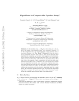 Algorithms to compute the lyndon array