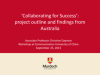 Collaborating for success: Project outline and findings for Australia