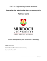 Cost-effective solution for electric micro-grid in Rottnest Island