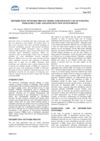 Distribution network pricing model for efficient use of existing infrastructure and efficient new Investments