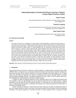 Initial implementation of constructivist physics teaching in Thailand: A case of bass Pre-service teacher