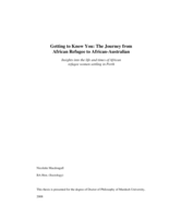 Getting to know you: the journey from refugee to African-Australian