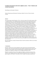 Leaching of brannerite in the ferric sulphate system — Part 1: Kinetics and reaction mechanisms