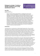 Dialogue by design: Creating a dialogic feedback cycle using assessment rubrics