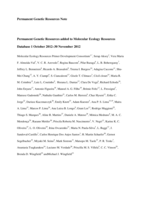 Permanent Genetic Resources added to Molecular Ecology Resources Database 1 October 2012-30 November 2012