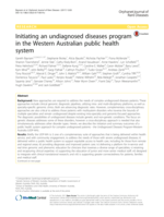 Initiating an undiagnosed diseases program in the Western Australian public health system