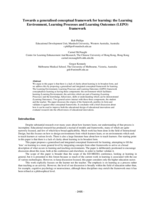 Towards a generalised conceptual framework for learning: the Learning Environment, Learning Processes and Learning Outcomes (LEPO) framework