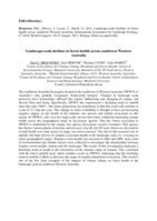 Landscape-scale declines in forest health across southwest Western Australia