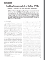 Hereditary hemochromatosis in the post-HFE era