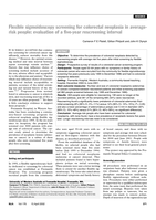 Flexible sigmoidoscopy screening for colorectal neoplasia in average-risk people: evaluation of a five-year rescreening interval