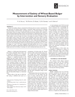 Measurement of satiety of wheat-based Bulgur by intervention and sensory evaluation