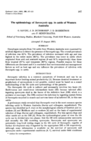 The epidemiology of Sarcocystis spp. in cattle of Western Australia