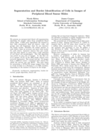 Segmentation and border identification of cells in images of peripheral blood smear slides
