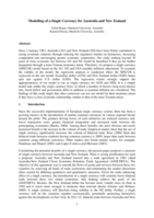 Modelling of a single currency for Australia and New Zealand
