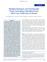 Multiple resistant and nutritionally dense germplasm identified from mini core collection in peanut