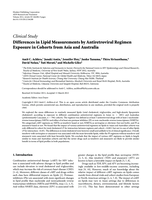 Differences in lipid measurements by antiretroviral regimen exposure in cohorts from Asia and Australia