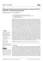 Exploring Teaching and Learning experience during COVID-19 pandemic in engineering education