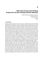 Real-time cross-layer routing protocol for ad hoc wireless sensor networks
